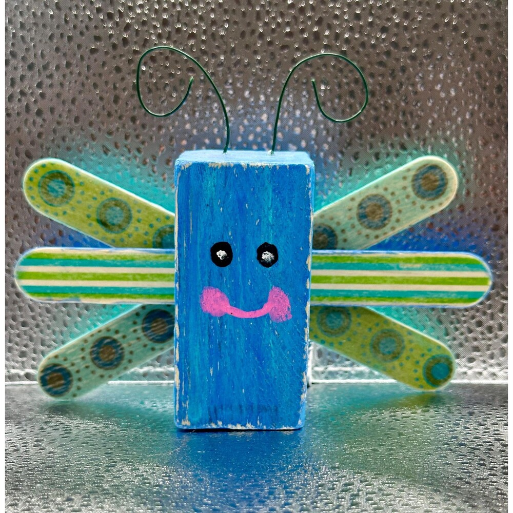 Butterflies Made from Wooden Blocks - Set of 4